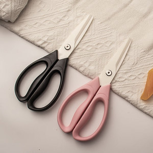 Ceramic Baby Food Scissors Pink Black Straight Head Household <b>Kitchen</b> Meat Vegetable Cutting Tools - Product Image 3