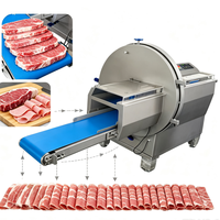 Máquina Cortadora de Carne Industrial de Venta Caliente, Rebanadora Automática de Carne Congelada, Cortadora Comercial de Filetes, Cortadora de Porciones Controlada por PLC