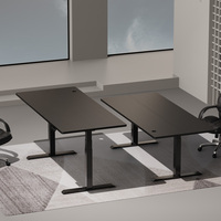 Bureau de travail moderne modulaire intelligent à double moteur, réglable en hauteur électriquement, pivotant, en métal, capacité de charge de 120 kg