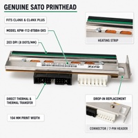 Tête d'impression Sato authentique 203 dpi CL4NX, unité de remplacement OEM pour imprimante d'étiquettes de codes-barres industrielle de 4 pouces