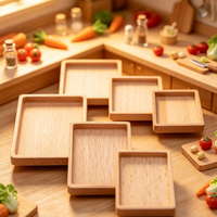 Ensemble de plateaux de présentation de bijoux en bois, plateau à bagues, organisateur de boucles d'oreilles, boîte d'emballage cadeau en bois naturel, vente en gros directe d'usine
