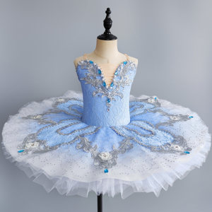 Falda tutú <span class=keywords><strong>de</strong></span> ballet profesional para niños, <span class=keywords><strong>de</strong></span> hilo esponjoso, con tirantes, diseño Pequeño Cisne, para actuaciones en escenario - Product Image 4