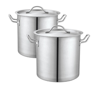 JL Ensemble de 8 casseroles à couscous classiques en acier inoxydable avec couvercle en acier inoxydable et poignée en acier inoxydable