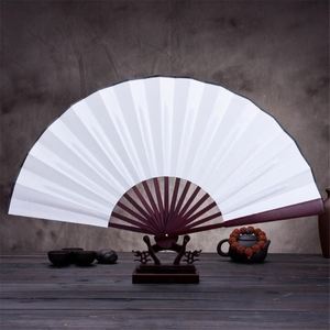 Promotion sur les éventails pliants chinois en bois de bambou de 10,6 pouces/13 pouces, style antique, pour la calligraphie et la peinture, nouveauté, décoration intérieure, cadeaux - Product Image 1