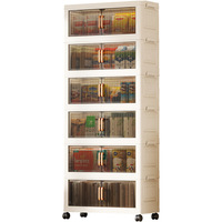 Armoire en plastique pliable pour la maison, armoire de rangement pour vêtements de bébé, collations et jouets, boîte de rangement en plastique pliable