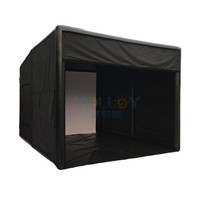 Simulador de Golf inflable, carpa de entrenamiento con Panel frontal y suelo