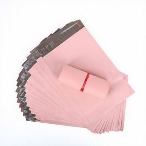 Bolsa de Embalaje Ecológica Biodegradable de LDPE, Autoadhesiva, Resistente, para Envío Exprés, con Logotipo de Bolsa de Mensajería Rosa - Product Image 1