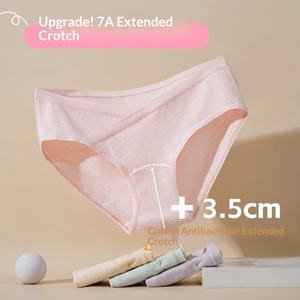 Culottes de maternité antibactériennes 7A, taille haute et basse, 100 % coton, respirantes, fines, avec soutien ventral en V, séchage rapide, idéales pour l'été - Product Image 5