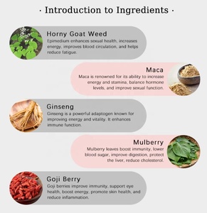 Cinese maschio energia tonica tè naturale a base di erbe degli uomini di energia sessuale sano tè con Maca gelso Ginseng Gojiberry arrapato capra erbaccia - Product Image 4