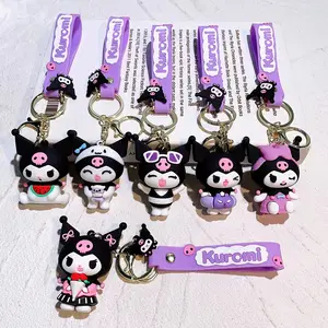 Kulomi Sanrioes Chaveiro de boneca de desenho animado pingente bonito fivela pingente decoração chaveiro pequeno presente atacado