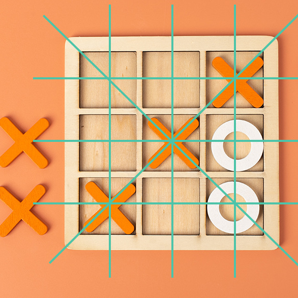 Настольная игра Tic Tac Toe MDF для семейных игр для взрослых, для путешествий, для двора, для дома и улицы