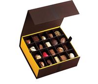 Boîtes en papier kraft personnalisées pour aliments, cadeau magnétique de luxe pour bonbons, emballage de boîtes de chocolat avec séparateurs