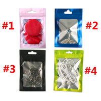 Sachet de thé en aluminium à fermeture éclair, scellé sur trois côtés, couleurs rose, bleu, vert, pour emballage et stockage alimentaire