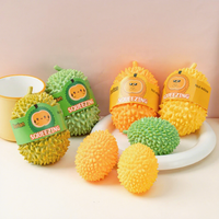 Balle anti-stress en forme de durian, souple, jouet de décompression amusant, jouet sensoriel anti-anxiété en forme de fruit à presser