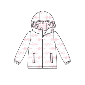 Précommande Mode Coquette Arcs Coloré Léopard Bébé Fille À Capuche Manteau <span class=keywords><strong>Nouveau</strong></span> Design Enfants Zip À Capuche Pull À Manches Longues Chemise - Product Image 1