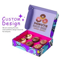 Boîte d'emballage en papier Logo personnalisé Mochi Donuts Gaufre Pâtisserie Biscuits Dessert Boulangerie Gâteau Sushi Houppette Crêpes Empanadas