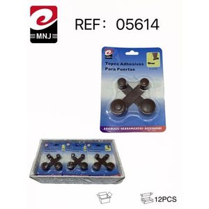 ตัวกันกระแทกประตูแบบกาว 12 ชิ้น ยางสีดำ ติดผนัง สำหรับใช้ในบ้าน - Product Image 2