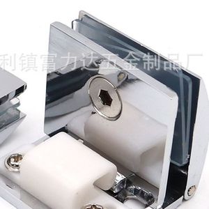 Charnière de porte en verre en acier inoxydable, ouverture à 180 degrés, surface miroir brillante pour accessoire de quincaillerie de porte de vitrine - Product Image 2