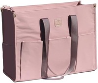 Sac fourre-tout utilitaire ESVAN avec fermeture éclair, imperméable, pour enseignants, femmes, plage (Doublure en toile de polyester vert clair)