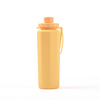 Bouteille d'eau en silicone de qualité alimentaire, pliable, portable, résistante aux chocs, résistante à la chaleur, tasse télescopique, anti-fuite
