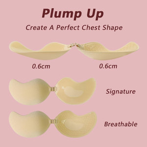 Riutilizzabile <span class=keywords><strong>reggiseno</strong></span> a forma di Mango appiccicoso senza spalline senza schienale Push up adesivo <span class=keywords><strong>reggiseno</strong></span> in <span class=keywords><strong>Silicone</strong></span> <span class=keywords><strong>per</strong></span> le donne abito da sposa invisibile senza cuciture - Product Image 4