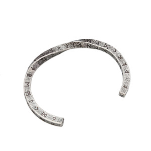 Yunnique Viking Retro Letter Tibetan Silver Open Bracelet <b>for</b> <b>Men</b> Silver Antique Black Vintage Gift Jewelry - Product Image 5