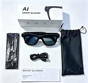 Nouvelles lunettes intelligentes électrochromiques E09C avec caméra 8MP, photo, vidéo, anti-tremblement, traduction IA, assistant vocal et appels vidéo - Product Image 1