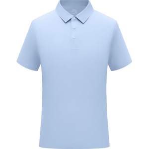 Camiseta Polo Promocional de Manga Corta, Azul Claro, Nailon Transpirable, Ropa de Trabajo de Verano, Uniforme Corporativo, Unisex, Corte Holgado - Product Image 4