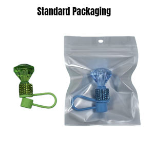 Embout de paille en silicone avec strass de 10 mm pour la vente en gros, design brillant pour gobelet Stanley - Product Image 2