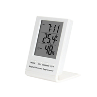 Higrómetro Electrónico Digital Preciso, Termómetro de Temperatura del Aire Interior con Pantalla LCD, Material Plástico, Alarma, Uso Doméstico