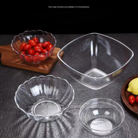 Plastic Kom Ronde Party Salade Bowling Fruit Snackpot Doorzichtige Acryl Kommen