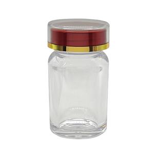 Precio al por Mayor, Dispensador de Cápsulas Transparente de 40 ml, Botella de Plástico PS Portátil Sellada con Tapa Roja - Product Image 6