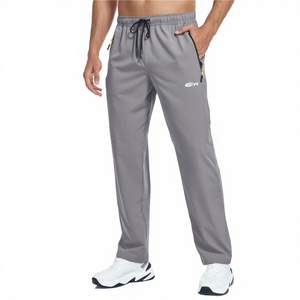 Legging de sport décontracté pour homme, jogging en toile légère 100% coton, séchage rapide, respirant, fermeture à cordon, tendance mode - Product Image 4