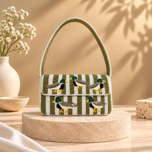 Cute Duck <b>Beaded</b> Shoulder Bag Handmade <b>Beaded</b> <b>Purse</b> for Fashion Gifts and Party Wear - Product Image 1
