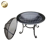 Table d'extérieur en métal de style moderne avec foyer intégré pour le camping et la randonnée – Offre spéciale