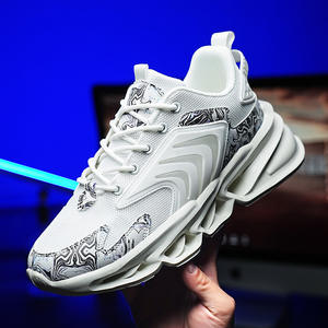 Zapatos de hoja de malla con cordones transpirables informales de moda para hombres, calzado versátil antideslizante resistente para siempre - Product Image 2