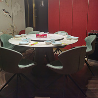 Ensemble de meubles de restaurant en céramique, meubles de restaurant OEM, ensemble de table en marbre, visage, stand pour restaurant et travail