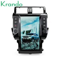 Rádio automotivo krando, rádio automotivo com android 9.0, 4 + 32 gb de ram, tela vertical de 13.6 ", com gps estéreo para toyota prado 2010-2013 multimedia KD-TV188