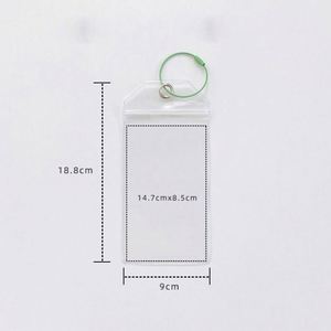 Wholesale PVC Luggage Tag Holder with Steel Loops Top Zip Seal for Travel Cruise Tag Made of <b>Plastic</b> - Product Image 5
