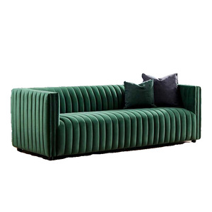 Sofá de tela vintage Pequeño Libro Rojo sala de estar doble tres verde <span class=keywords><strong>oliva</strong></span> luz lujo hebilla doble sofá casual personalizado - Product Image 1