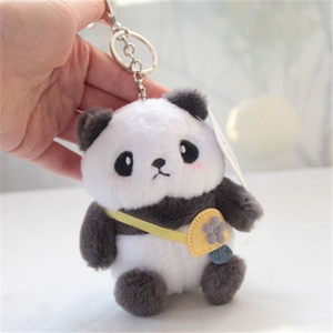 Porte-clés en peluche panda mignon, jouet doux en forme d'animal de dessin animé, pendentif mousqueton pour sac, forme 3D - Product Image 5