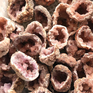 Wholesale High Quality <b>Crystal</b> Geode Natural Irregular Argentina Pink Amethyst Geode <b>Cluster</b> for Decoration - Product Image 3