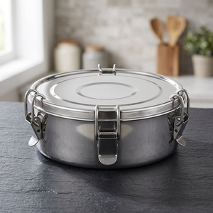 Stainless Steel Flan Mold Lid Easy Lift Handle Accessories for 6 Qt Baking 2-Qt Cake <b>Pan</b> Food Container Steamable Eco-Friendly - Product Image 3