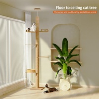 Grattoir en sisal grimpant pour gros chat sol au plafond chat condo maison multi-niveaux plafond tour arbre à chat