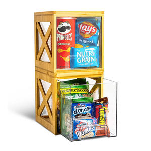 Acrylic <b>Kitchen</b> Drawer Organizer Stackable <b>Storage</b> <b>Box</b> For Snacks Food Container Rectangular Standing Type - Product Image 1
