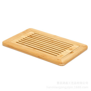 Planche à découper en bambou avec rainures, bloc de cuisine en bois pour trancher et servir le pain - Product Image 2