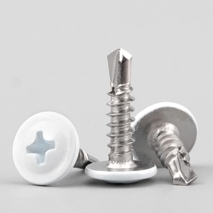 <span class=keywords><strong>Viti</strong></span> Autofilettanti a Testa Tonda/Svasata in <span class=keywords><strong>Acciaio</strong></span> <span class=keywords><strong>Inox</strong></span> 410, Laccate Bianche con Incavo Smussato, <span class=keywords><strong>Viti</strong></span> Autoperforanti - Product Image 2