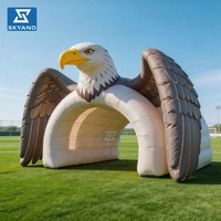 Arche gonflable en forme d'aigle pour événements, tunnel gonflable de mascotte, entrée de compétition sur le thème des animaux, entrée d'activité gonflable