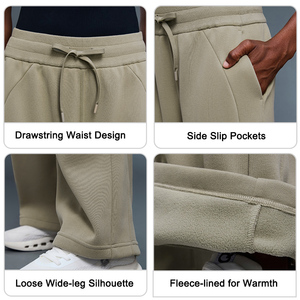 Pantalones de <span class=keywords><strong>Invierno</strong></span> Personalizados con Forro Polar, Pantalones Anchos de Cintura Alta para <span class=keywords><strong>Mujer</strong></span>, Pantalones Holgados para Senderismo, Deporte y Uso Casual - Product Image 5