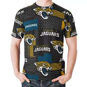 Verano Jacksonville Jaguars Custom 32 NFLTeams <span class=keywords><strong>Camiseta</strong></span> de manga corta para hombres y mujeres Diseño de bandera personalizable para fanáticos - Product Image 1
